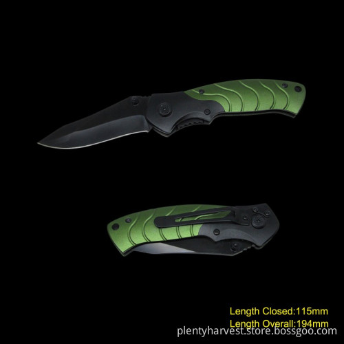 Folding Knife with Anodized Aluminum Handle (#3700)